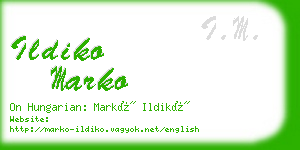 ildiko marko business card